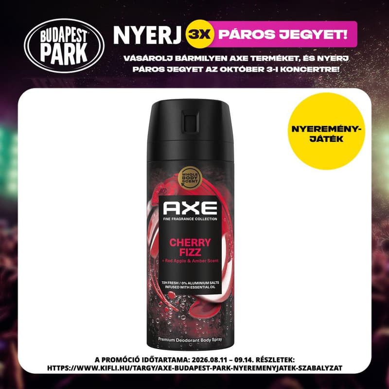 AXE Fine Fragrance Collection Cherry Fizz dezodor, 150 ml