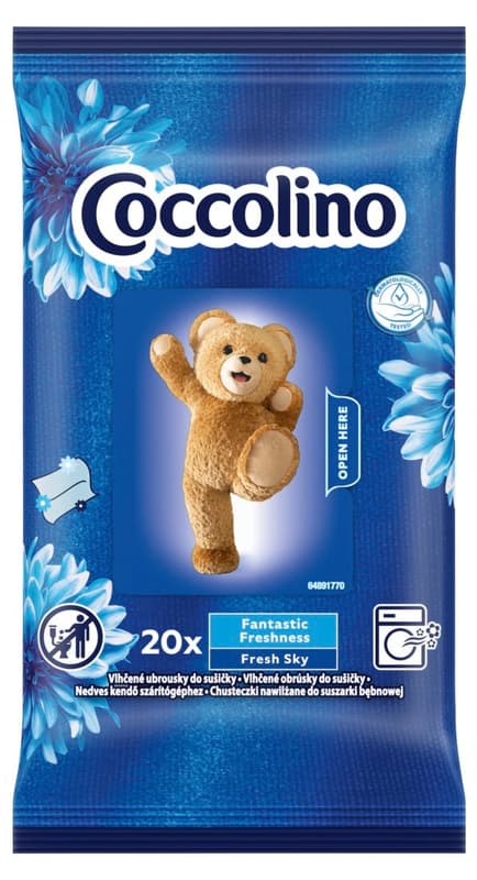 Coccolino wet scented cloth for dryer Blue