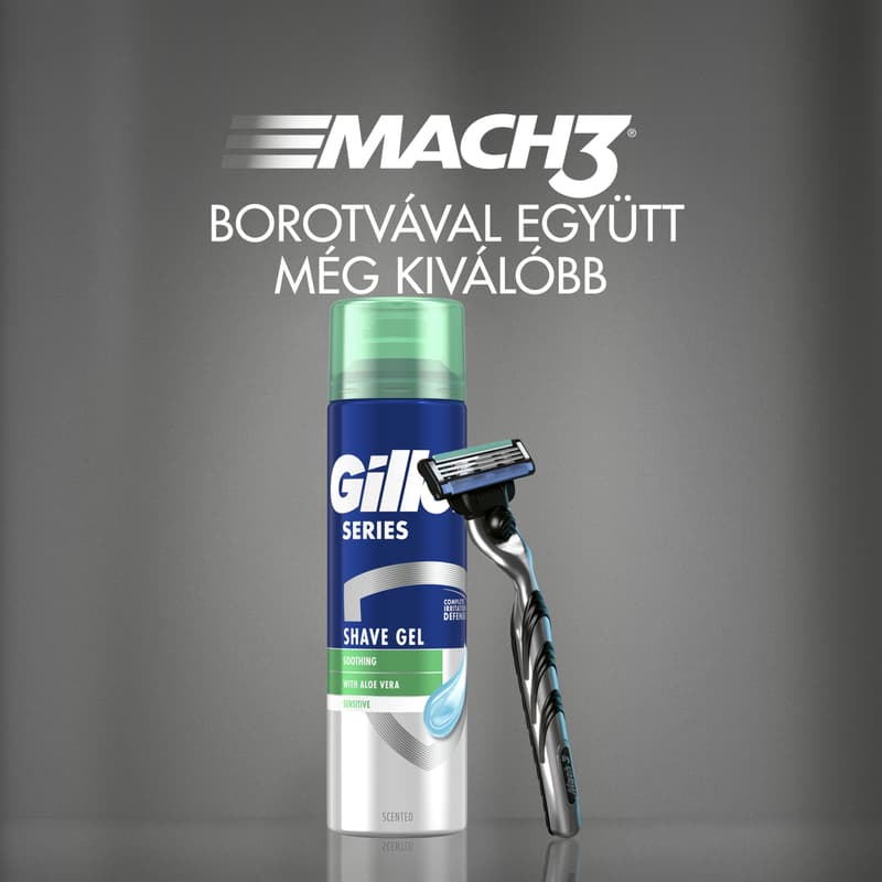Gillette Series Nyugtató Hatású Borotvazselé Aloe Verával, 2x200 ml