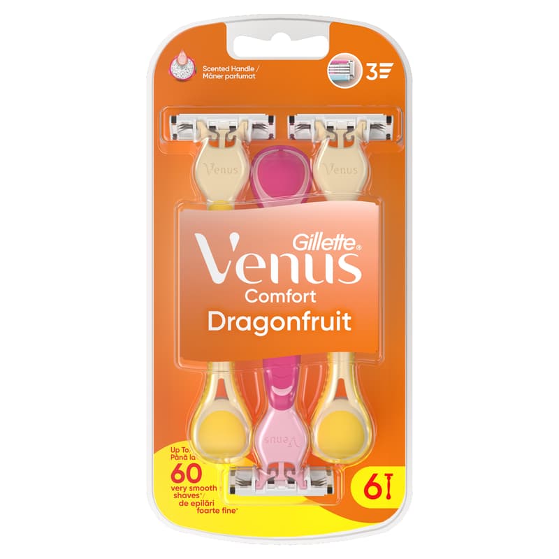 Gillette Venus 3 Dragonfruit Eldobható Női Borotva, 6 db