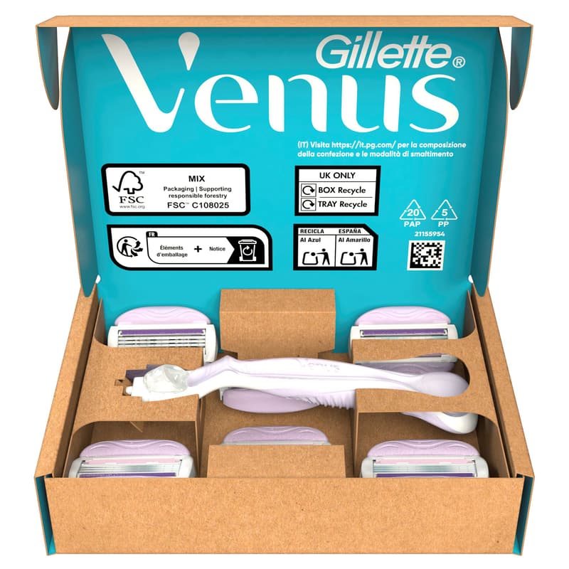 Gillette Venus ComfortGlide Breeze Női Borotva 6 db Borotvabetéttel