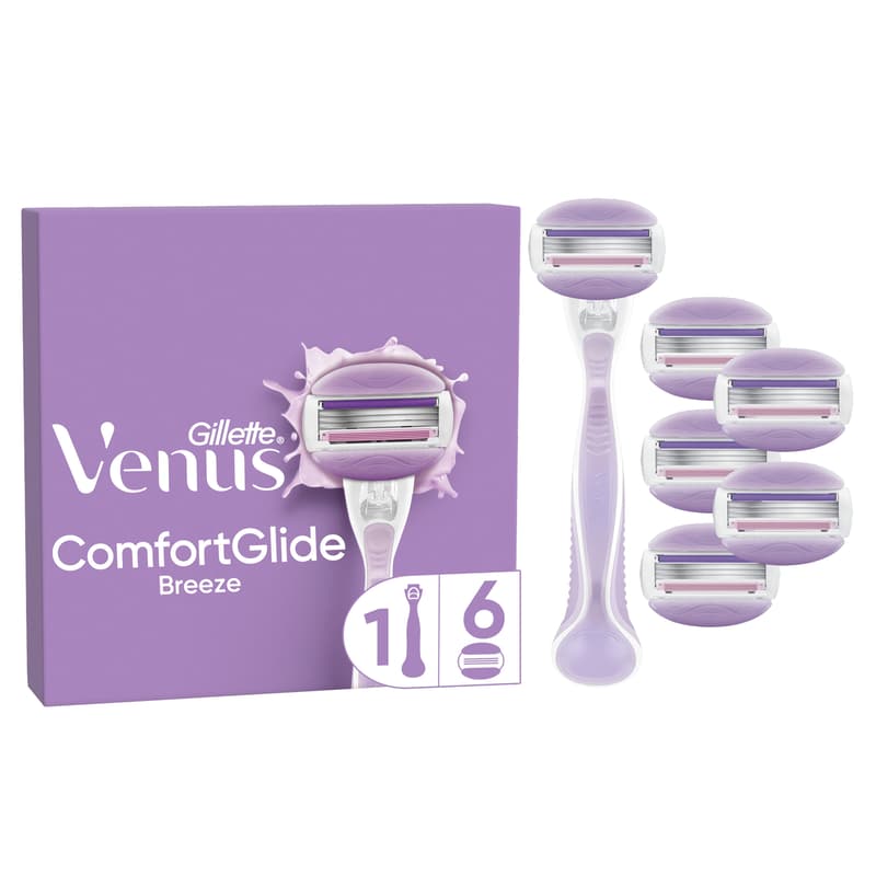 Gillette Venus ComfortGlide Breeze Női Borotva 6 db Borotvabetéttel