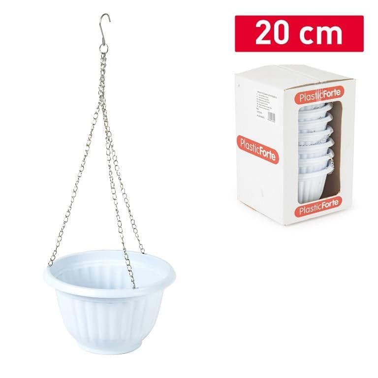 HANGING POT 20 CM white