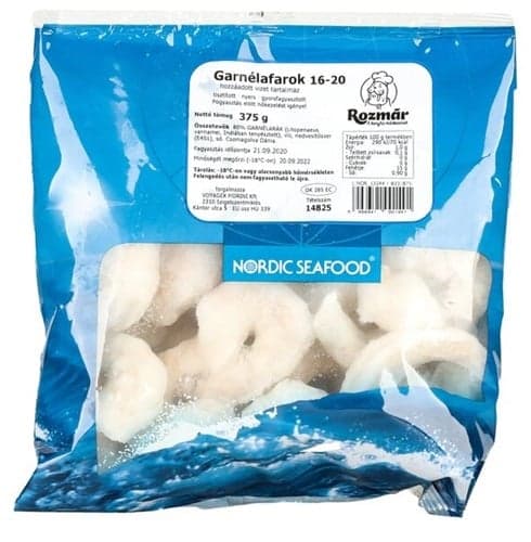 Walrus shrimp tails, frozen, raw, cleaned 16/20