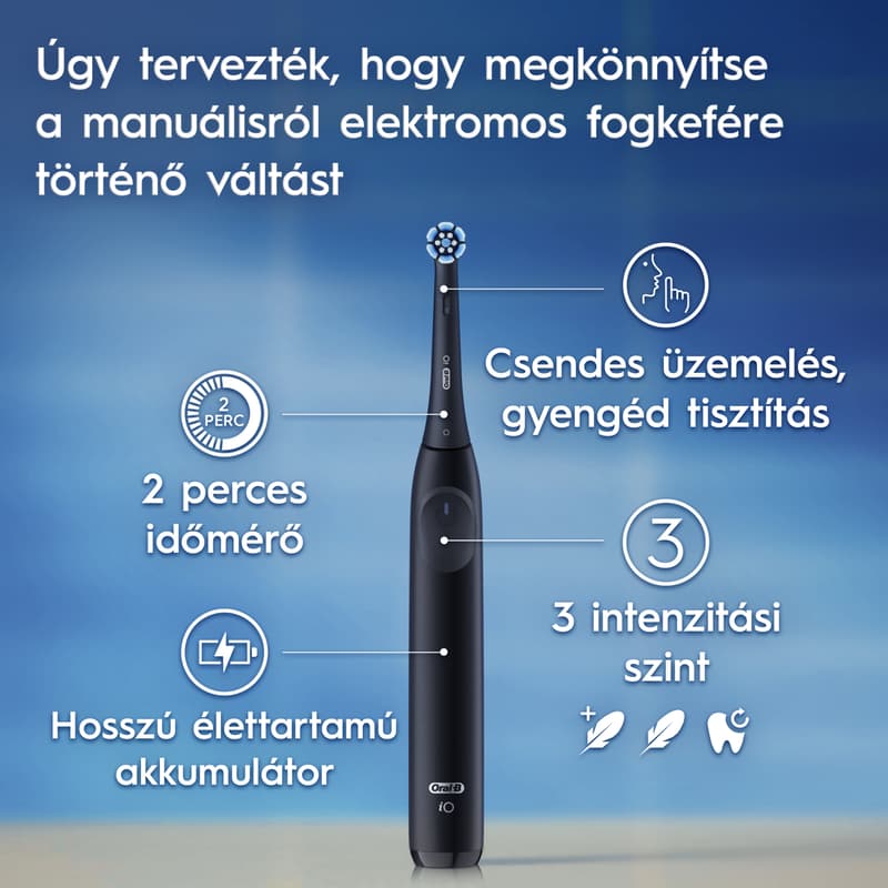 Oral-B iO2 Elektromos fogkefe, fekete