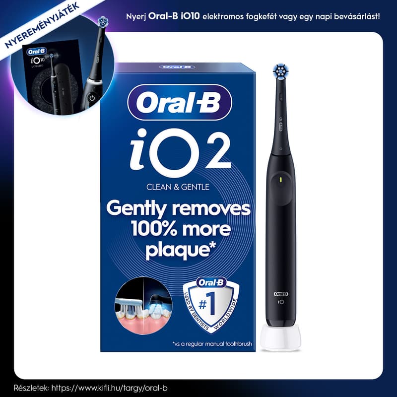 Oral-B iO2 Elektromos fogkefe, fekete
