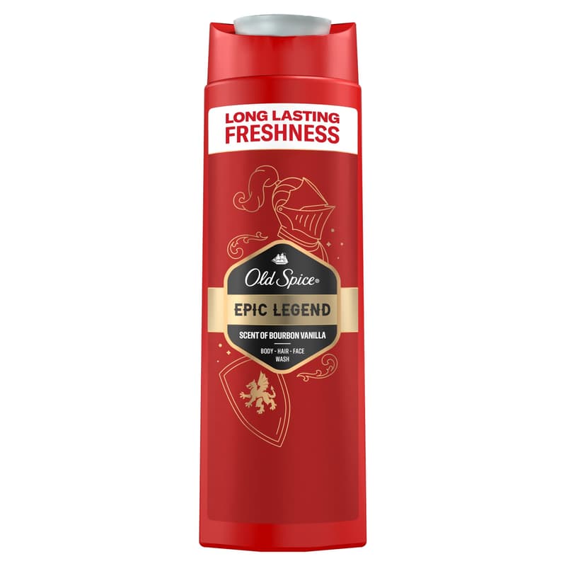Old Spice Epic Legend 3 az 1-ben Tusfürdő és Sampon, 400 ml