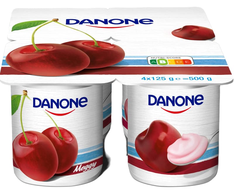 Danone cherry, live flora, low-fat yogurt 4x125g