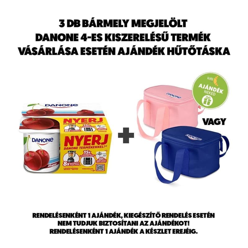 Danone cherry, live flora, low-fat yogurt 4x125g