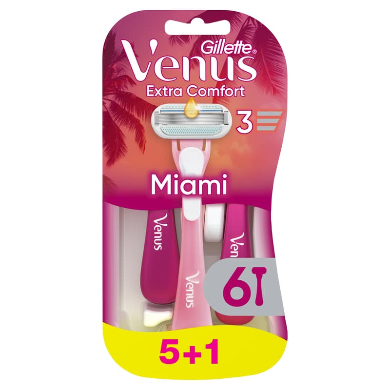 Gillette Venus Smooth Miami Eldobható Női Borotva, 6 db