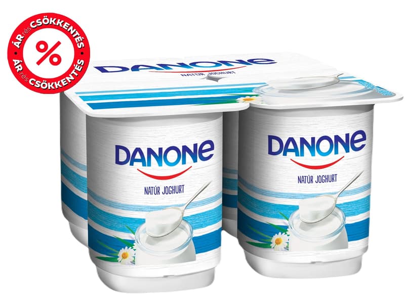 Danone natural yogurt 4 x 140g