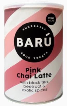 BARÚ Pink Chai Latte with black tea, beetroot&exotic spices
