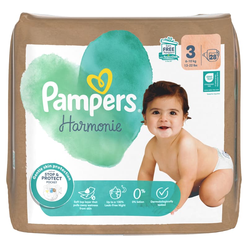 Pampers Harmonie Pelenka, Méret: 3 (6-10 kg) 28 db