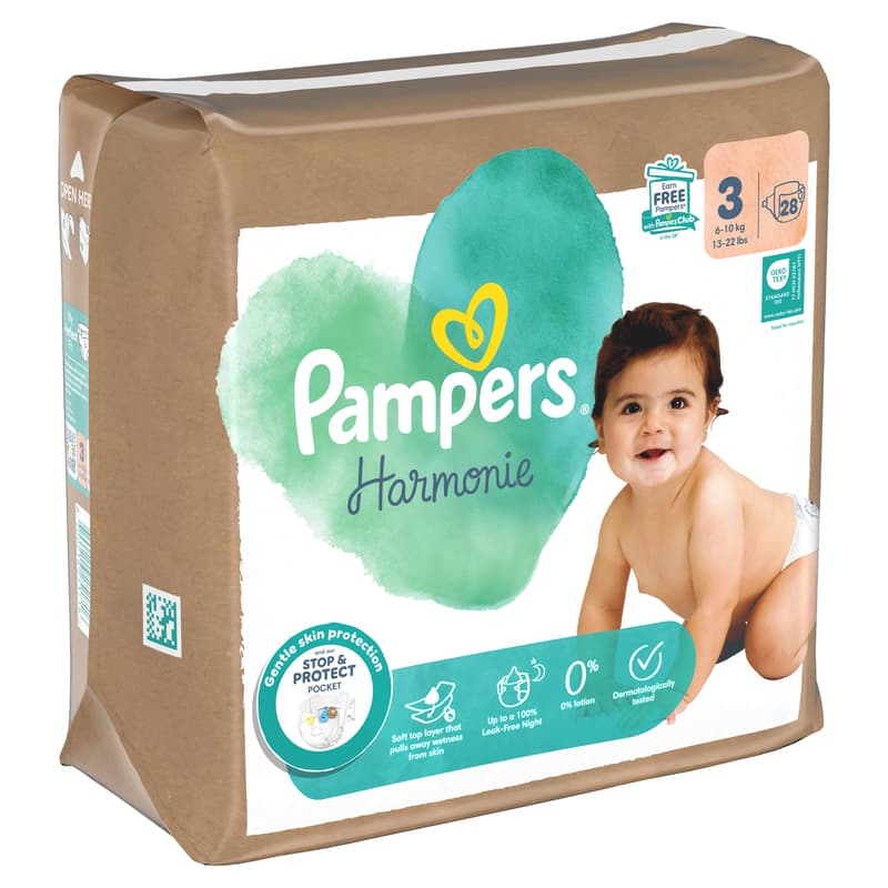 Pampers Harmonie Pelenka, Méret: 3 (6-10 kg) 28 db