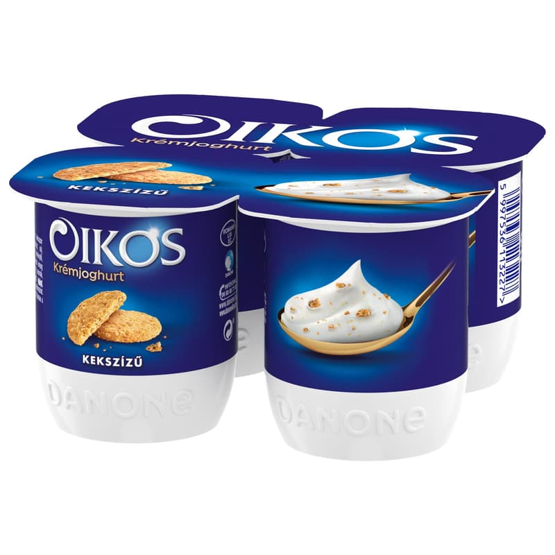 Danone Oikos Görög kekszízű, élőflórás krémjoghurt (4x125g)