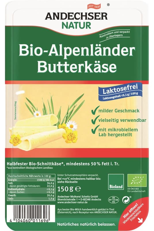 A.B. Alpenländer lactose-free cheese 50%