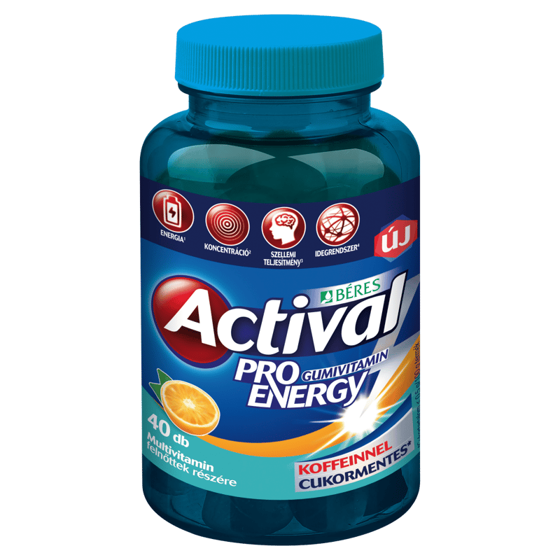 Actival Pro Energy sugar-free gummy vitamins orange 40 pcs