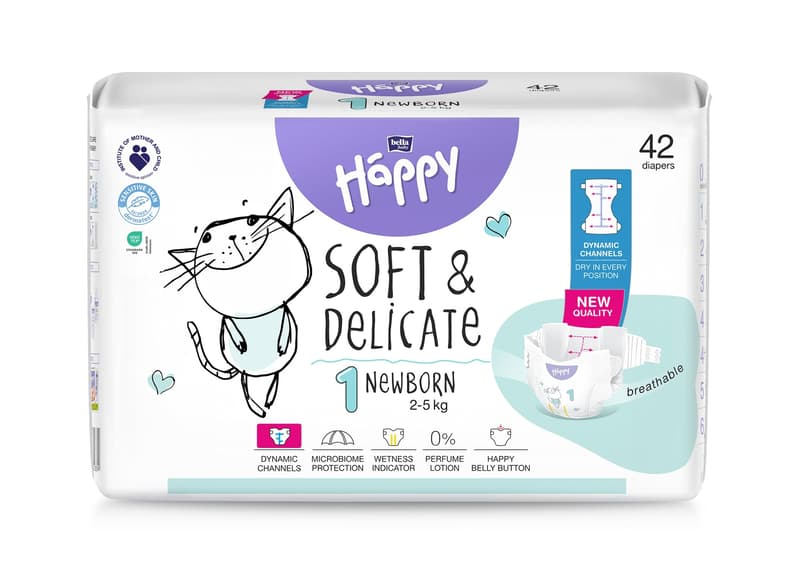 Bella Baby Happy Newborn disposable diaper, size: 1, (2-5kg)