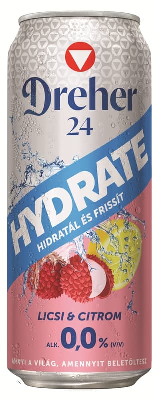 DREHER 24 HYDRATE LYCHEE-LEMON FLAVORED NON-ALCOHOLIC BEER 0,0% CAN