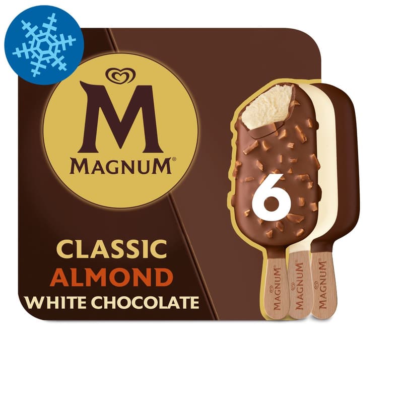 Magnum Multipack Jégkrém Klasszik-Mandula-Fehér 6x100ml