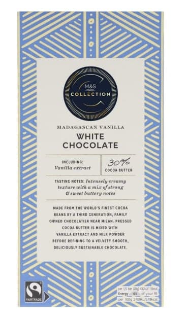 Marks & Spencer Food Collection Madagascan Vanilla White Chocolate 100g