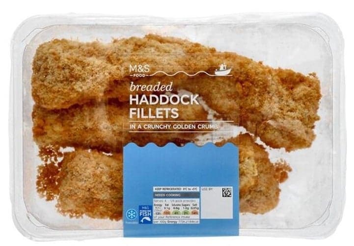 Marks & Spencer 4db foltos tőkehal filé zsemlemorzsa panírban