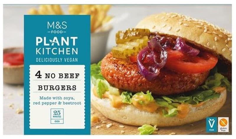 Marks & Spencer Food Plant Kitchen 4 Vegan Burgers 400g