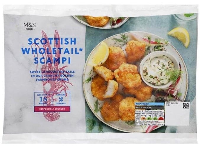 Marks & Spencer Food Scottish Wholetail Scampi 300g