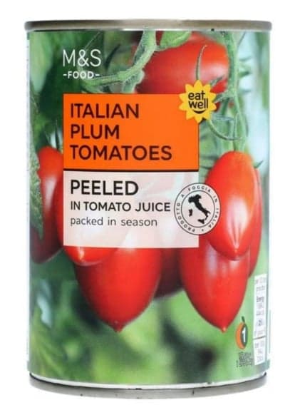 Marks & Spencer Food Italian Plum Tomatoes Peeled in Tomato Juice 400g