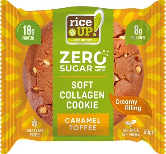 Rice UP Zero Cookies Kollagén, protein keksz Karamell ízű