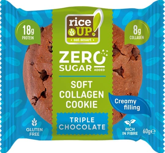 Rice UP Zero Cookies Kollagén, protein keksz Triplacsoki ízű