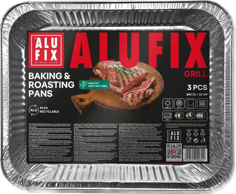 ALUFIX Baking & roasting pans big 3 pcs NEW