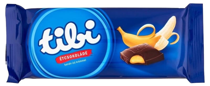 Tibi dark chocolate with banana-flavored cream