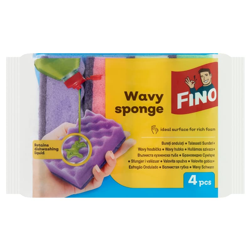 FINO FOAM SCOURER WAVY 4PCS