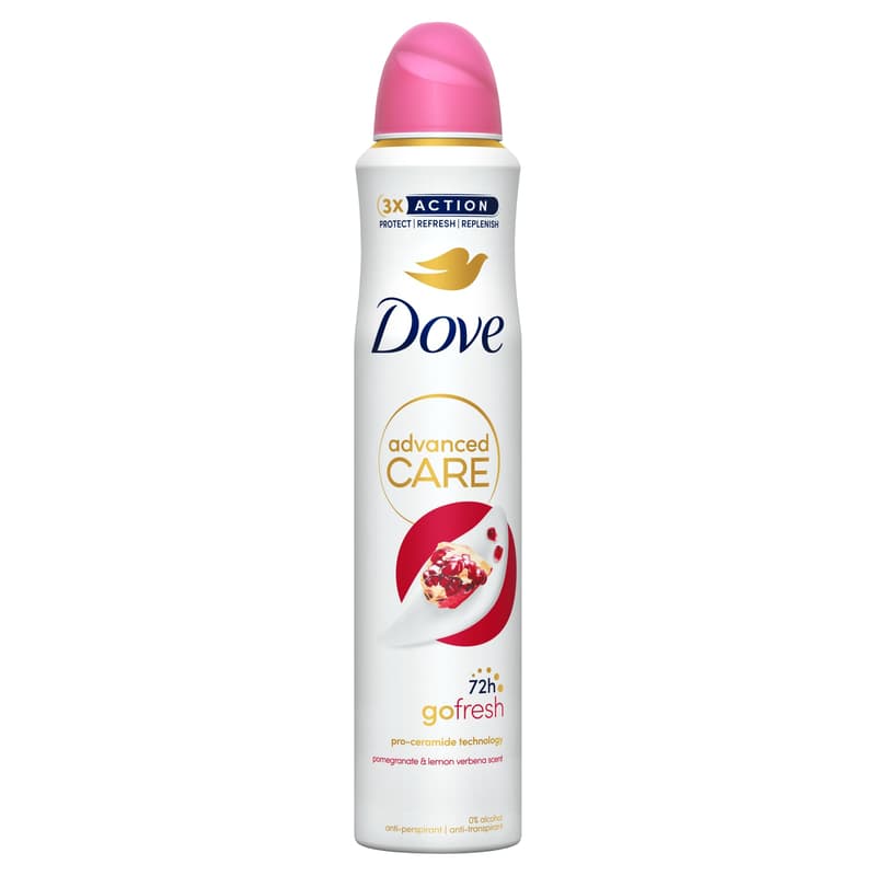 Dove Advanced Care Go Fresh Gránátalma illatú izzadásgátló dezodor, 200 ml