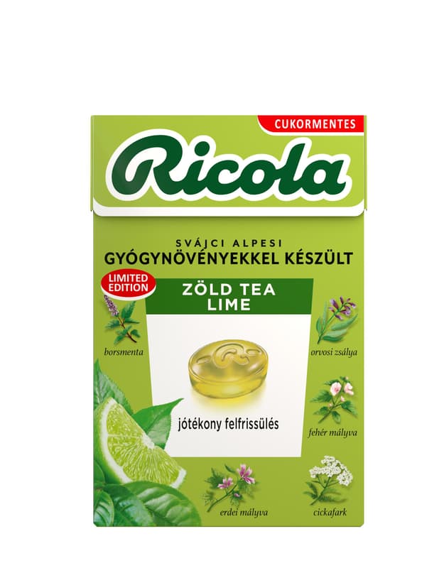 Ricola Zöld Tea Lime cukorkák