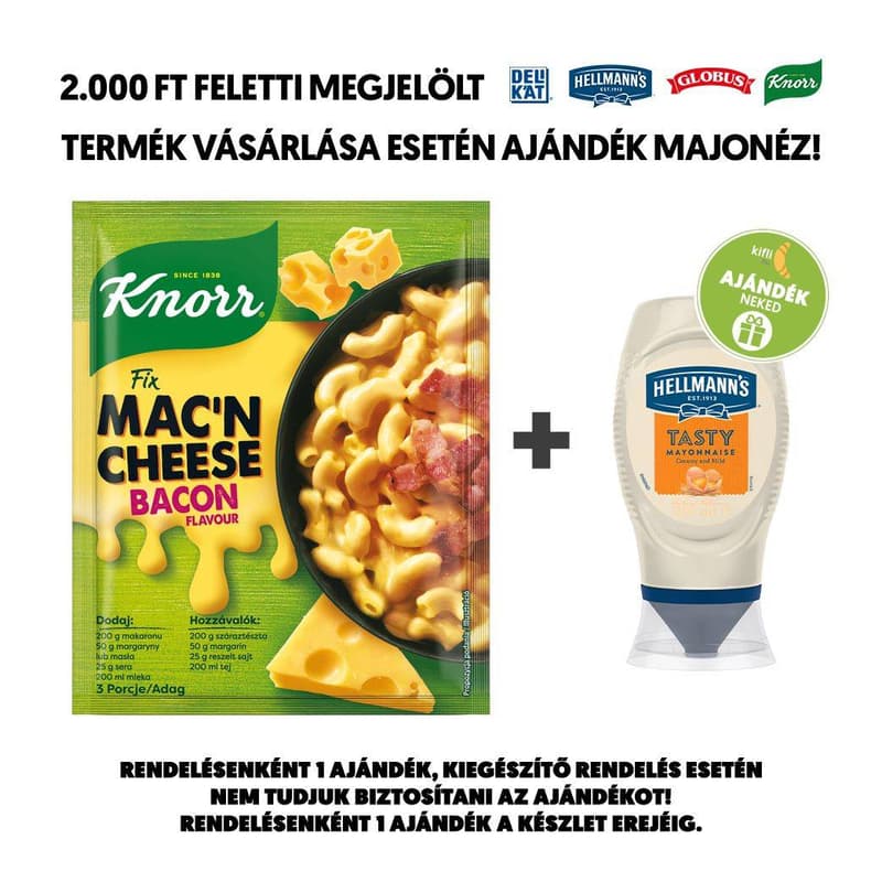 Knorr Mac’n Cheese Bacon alap