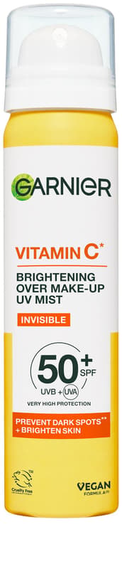 Garnier Vitamin C+ Ragyogásfokozó SPF 50+ láthatatlan, smink fölé is használható arcpermet