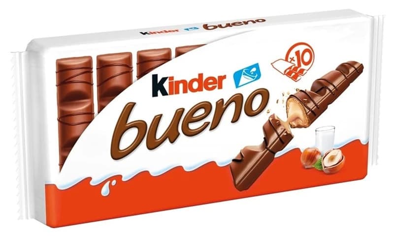 Kinder Bueno milk chocolate covered wafer filled with milk-hazelnut cream - multipack