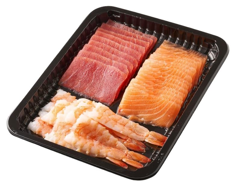OCEANS Sushi Set 3 (salmon sashimi slices, tuna sashimi slices, ebi shrimp)