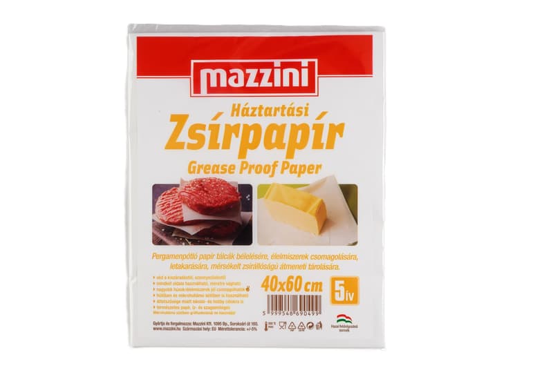 MAZZINI Háztartási zsírpapír íves 40x60cm 5ív