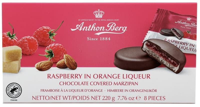 Anthon Berg Raspberry in Orange Liqueur 220g