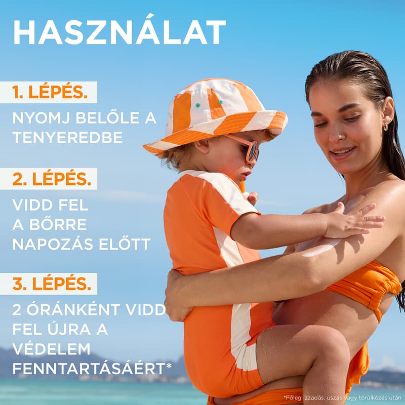 Garnier Ambre Solaire napvédő spray nagyon magas védelemmel SPF50+ gyerekek érzékeny bőrére
