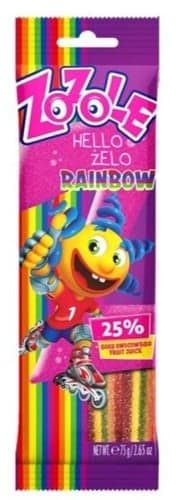 ZOZOLE Rainbow Fruit Flavored Super Sour Gummy 1/32