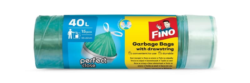 FINO GARBAGE BAG DRAW TAPE PERFECT CLOSE 40L 15PC