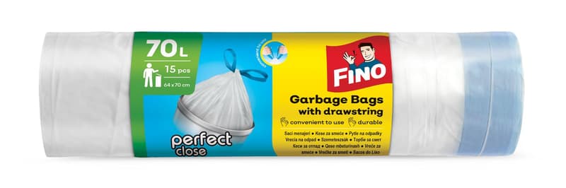 FINO GARBAGE BAG DRAW TAPE PERFECT CLOSE 70L 15PC