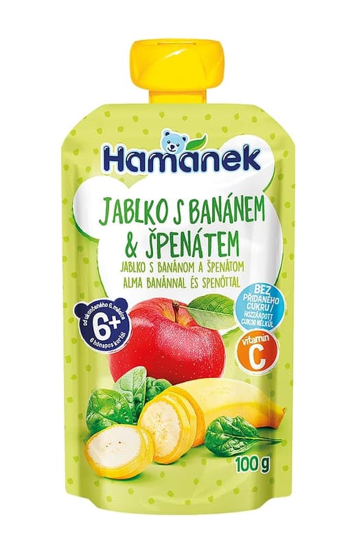 Hamanek desszert alma banán spenót  6 hónapos kortól