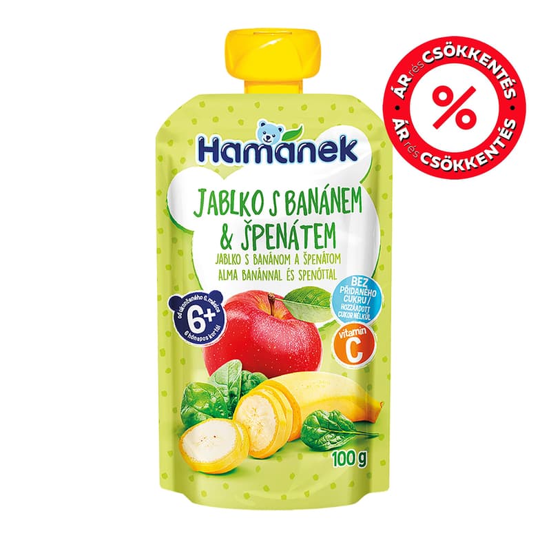 Hamanek desszert alma banán spenót  6 hónapos kortól
