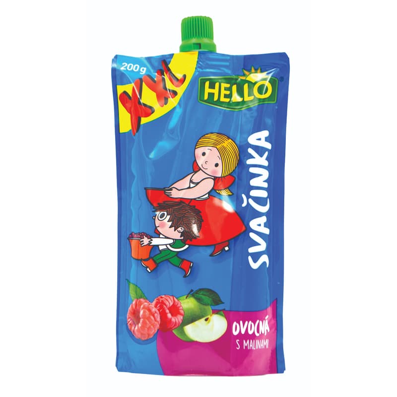 Hello XXL Gyümölcspüré alma-málna tasakos