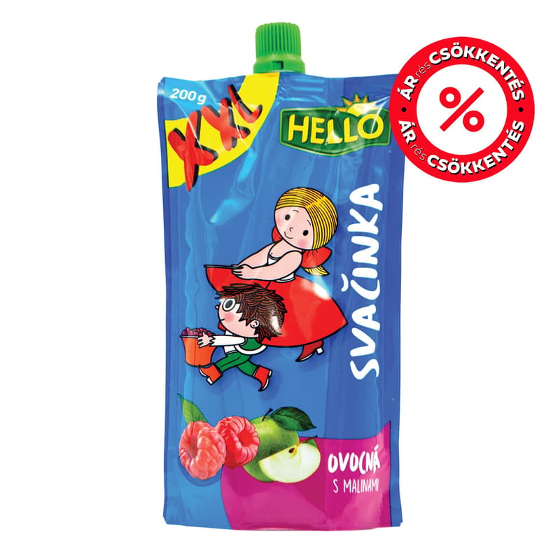 Hello XXL Gyümölcspüré alma-málna tasakos